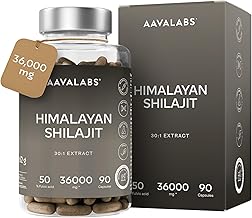 Pure Himalayan Shilajit -36,000mg (Extract 30:1) - 90 Shilajit Capsules (No Shilajit Gummies) - with 50% Fulvico Acid - More Convenient than Silajhit Resin - Rich in Trace Minerals