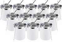 Vista 23 de MEWAY Paquete de 8 tazas de café de 12 onzas con tapa, taza de café reutilizable de acero inoxidable aislada, taza de café duradera de doble pared