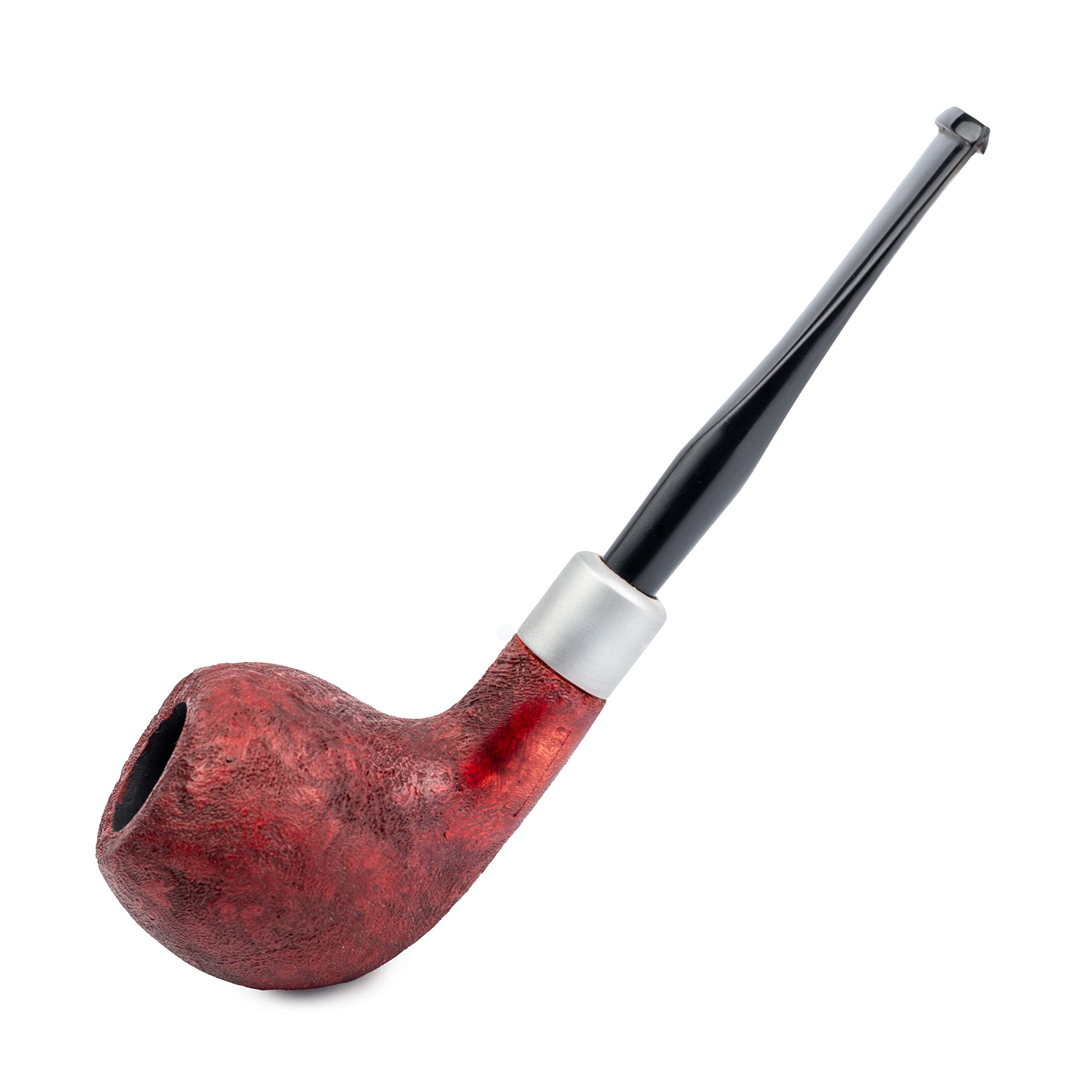 Dr. Watson - Briar Tobacco Pipe, Handcrafted, classic Apple shape, Comes with Pouch, Boxed (Mahogany)