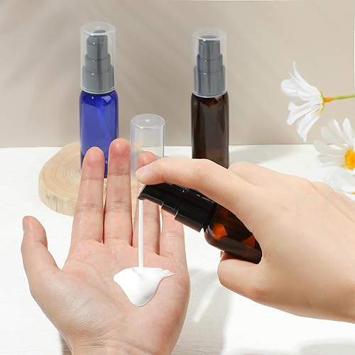 Miniatura 5 de VIDELLY 10 botellas de viaje dispensadoras de botellas dispensadoras de botellas de plástico de 1.7 fl oz, botella de plástico transparente para