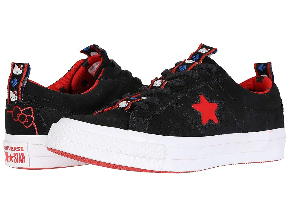 

Converse Hello Kitty(r) One Star Ox (Black/Fiery Red) Lace up casual Shoes
