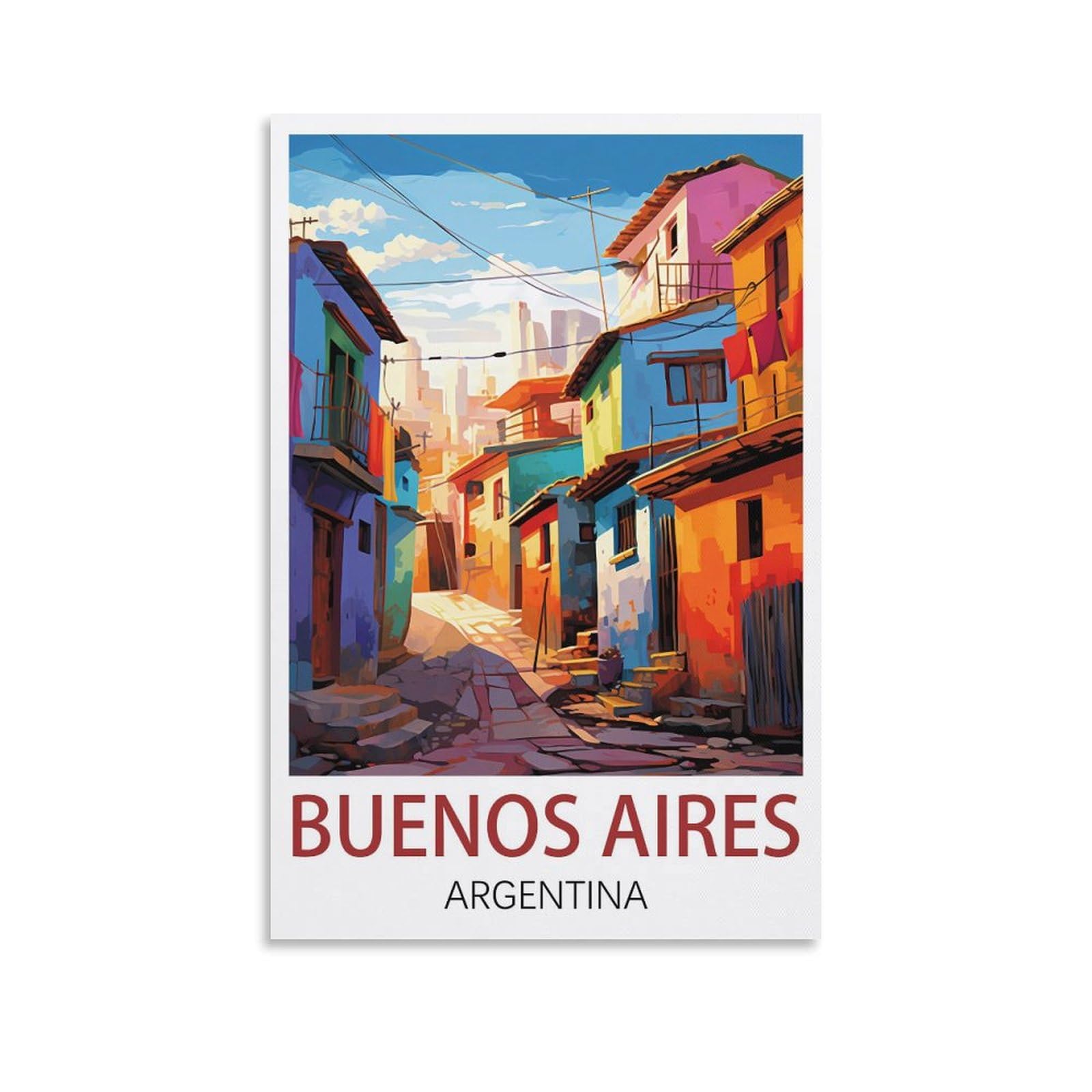 Metal Sign Tin Sign,Buenos Aires Argentina,Garden & Kitchen Poster, Inspirational Sign Home Wall Art Decor for Home Kitchen Bar Club Decoration 15x30cm