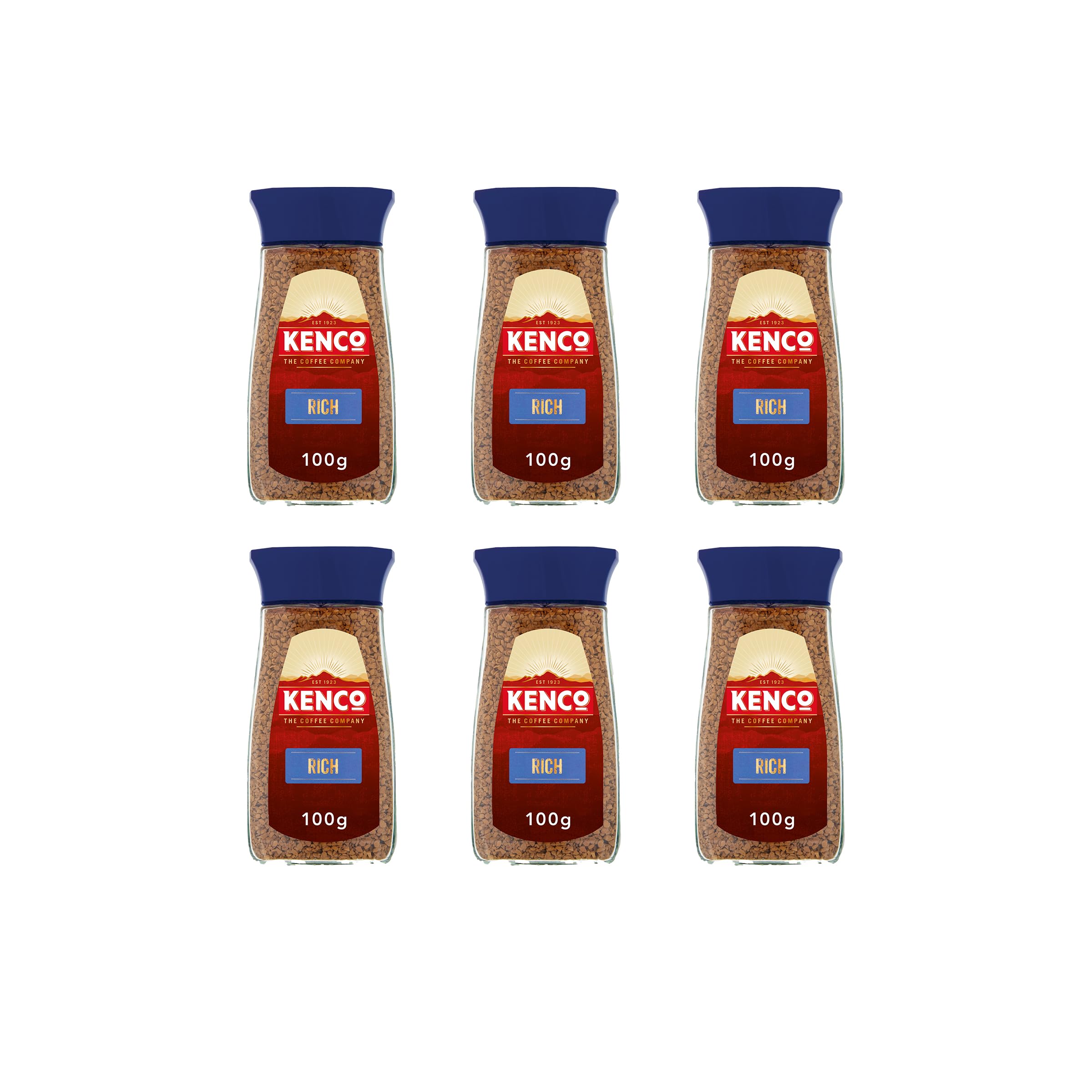 Kenco Rich Instant Coffee 100g (Pack of 6 Jars, Total 600g)
