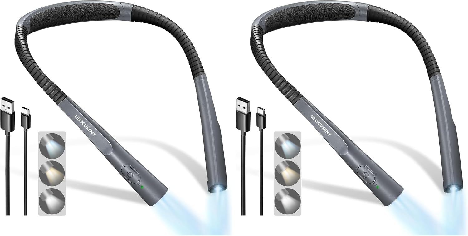 Upgraded LED Neck Reading Light, Book Light for Reading in Bed thumbnail