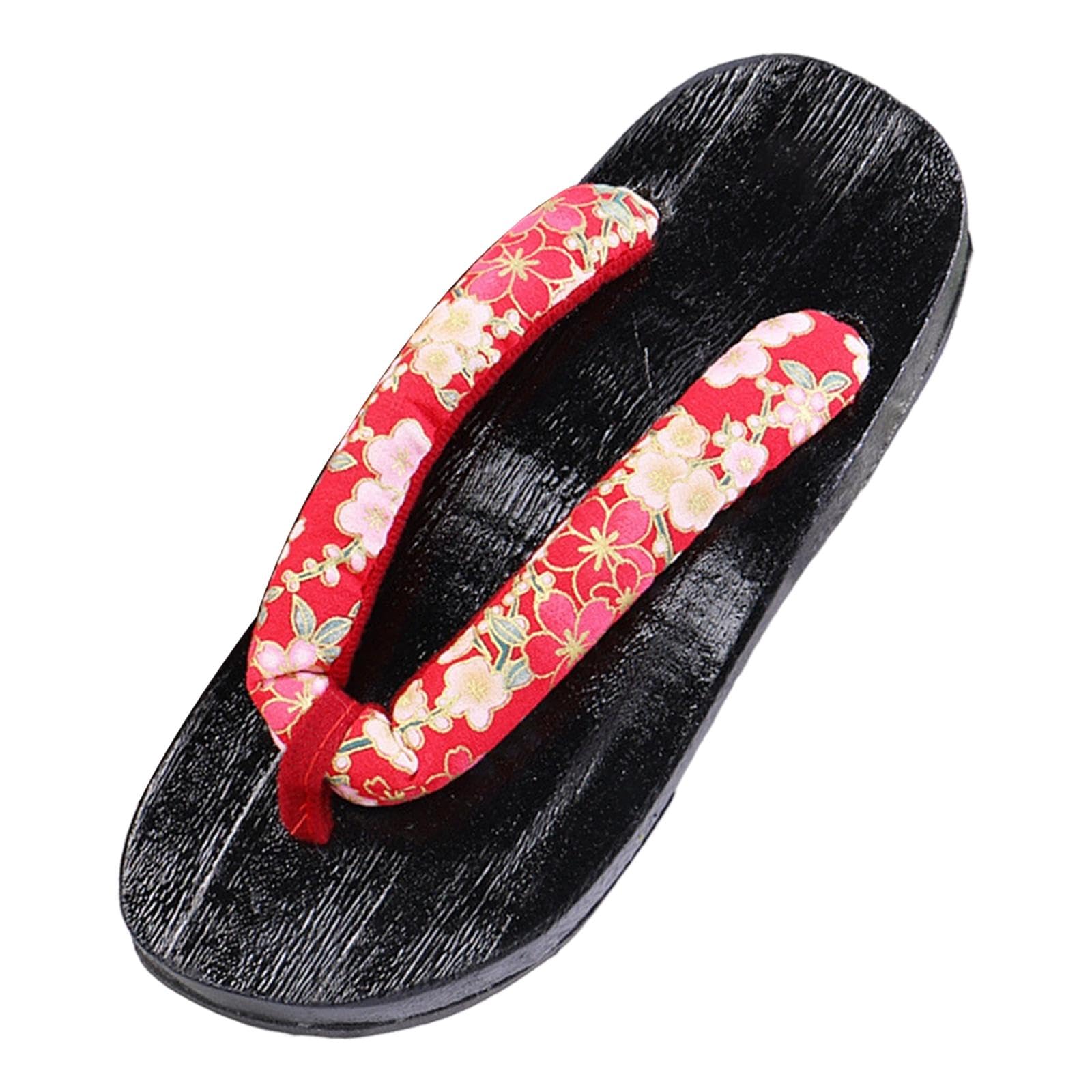 2X Japanese Wooden Clogs Portable Sandals for Indoor and Outdoor Travel Dorm Size 39-Shoes & Handbags-Shoes-Men's Shoes-Ethnic Footwear-Japanese Multicolor-image-4