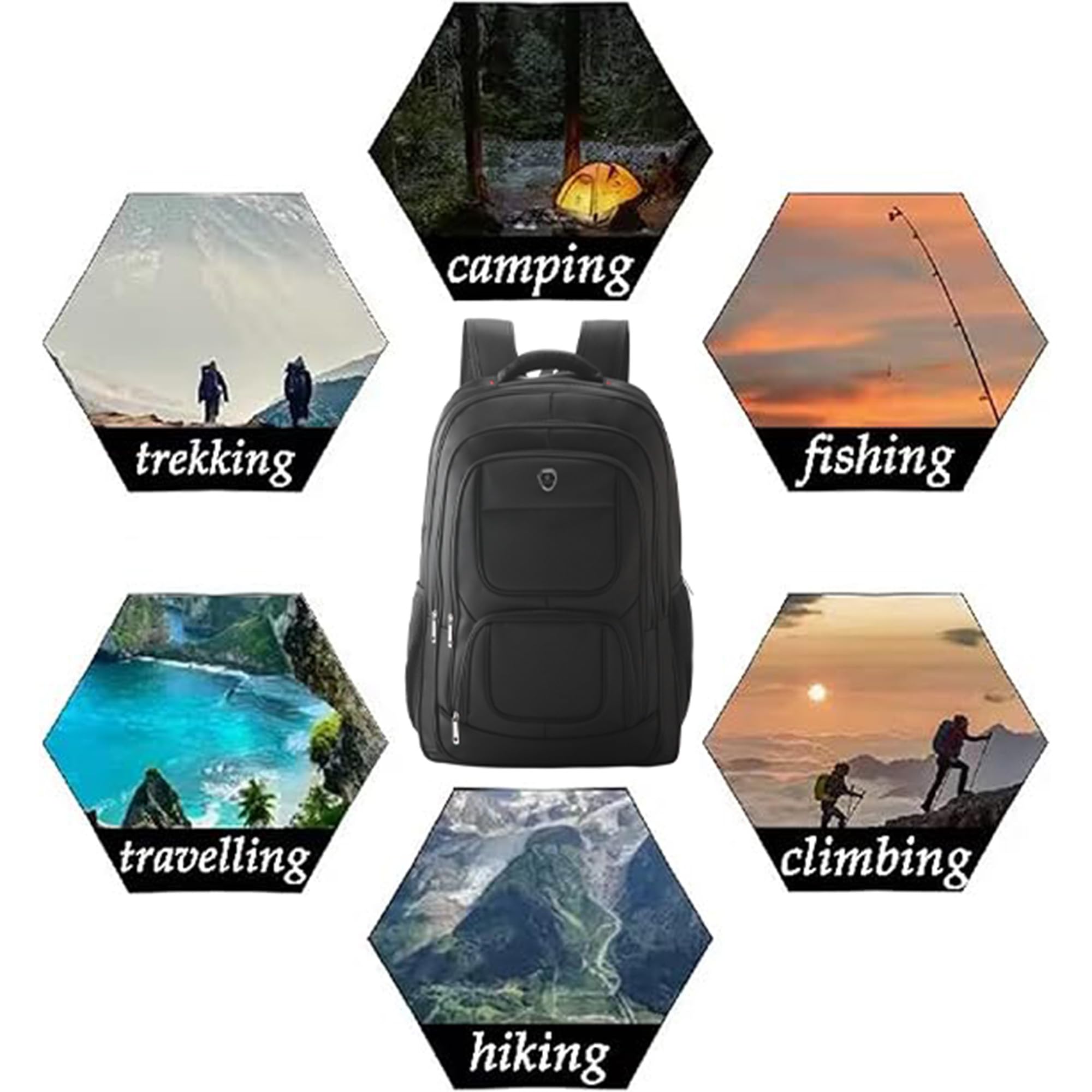 60L Wanderrucksack Mit Regenschutz - Leicht & Wasserdicht | Für Trekking & Camping