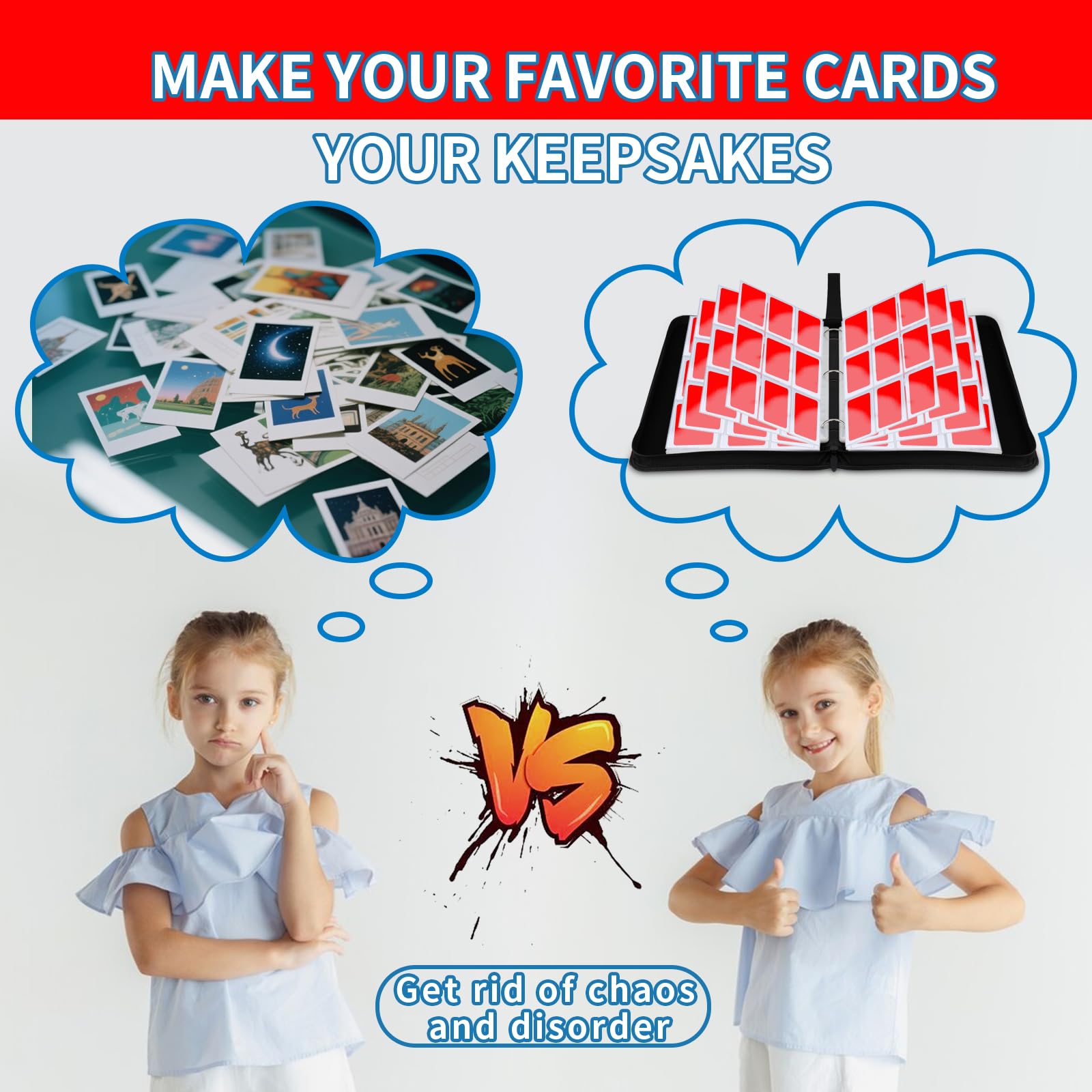 Carpeta de tarjetas coleccionables de 9 bolsillos, 900 bolsillos con 50 fundas extraíbles para tarjetas de juego, libro de tarjetas premium, tarjetas de juego y tarjetas deportivas (rojo, 9