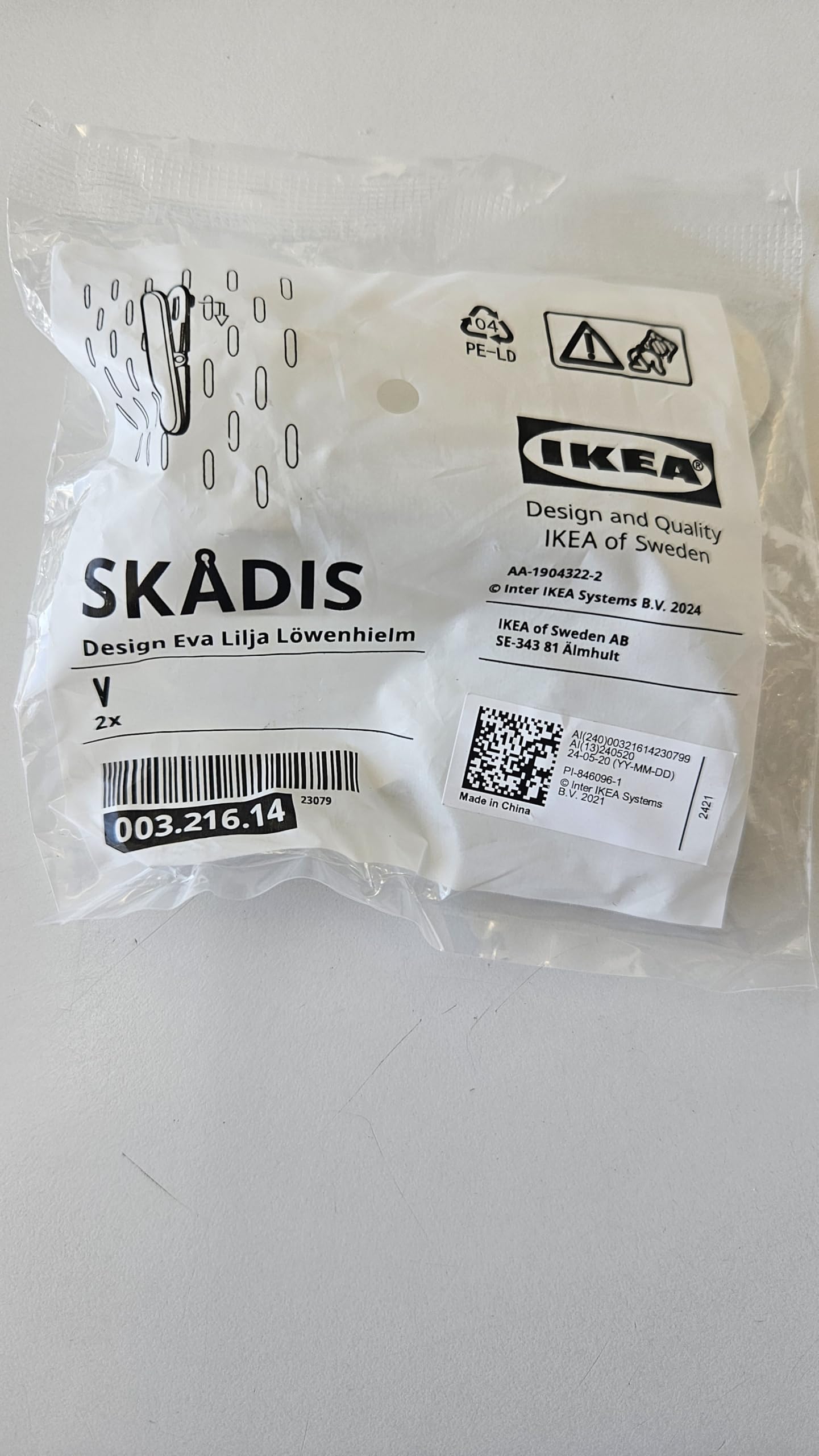 IKEA Skadis Clip Blanc