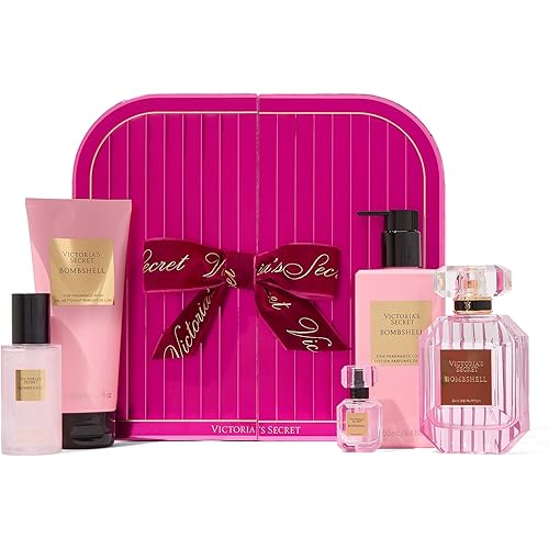 Victoria's Secret Bombshell Ultimate Fragrance 5 Piece Gift Set: Eau de Parfum, Mist, Lotion & Wash