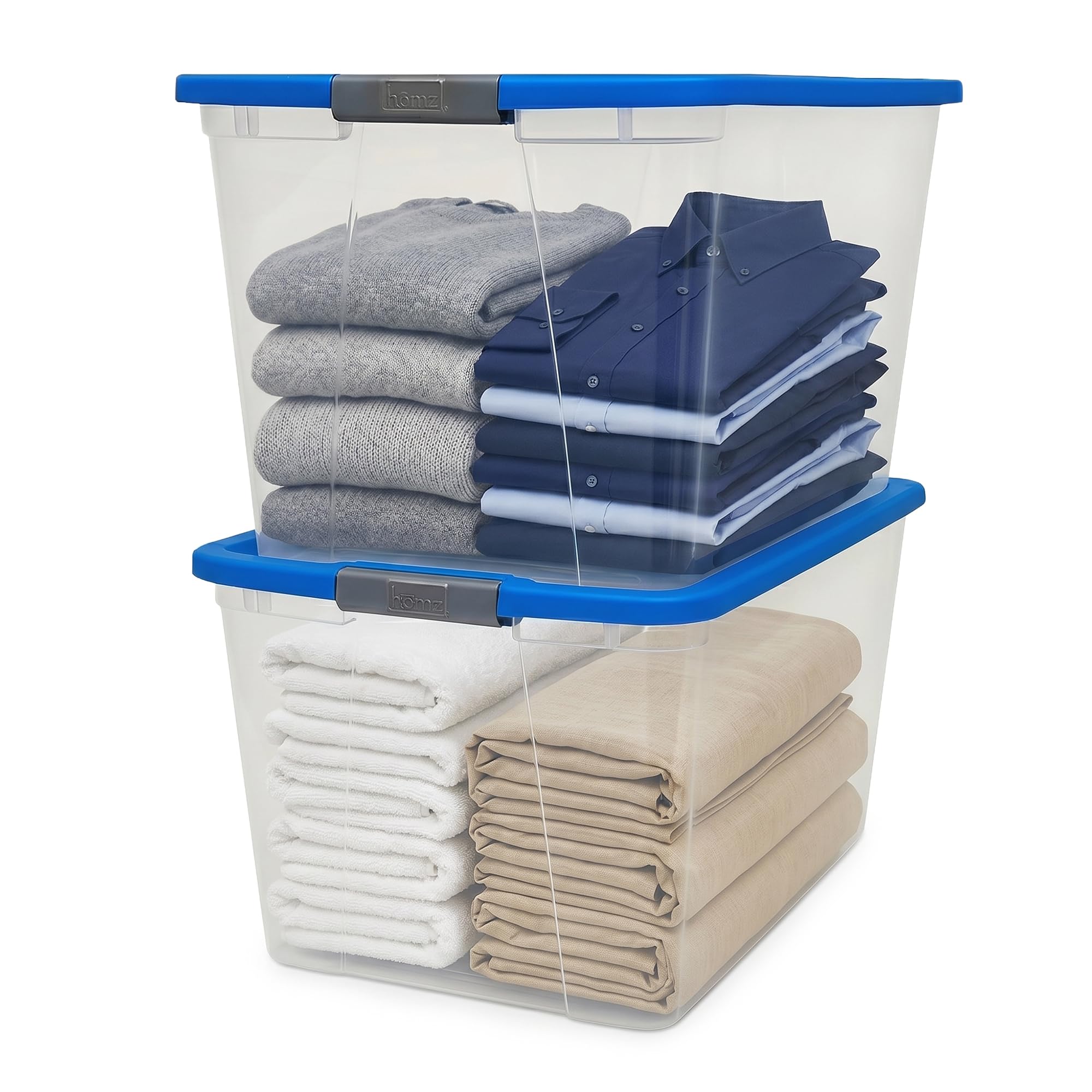 Amazon.com: HOMZ 2-Pack Secure Latch, Clear Plastic Storage