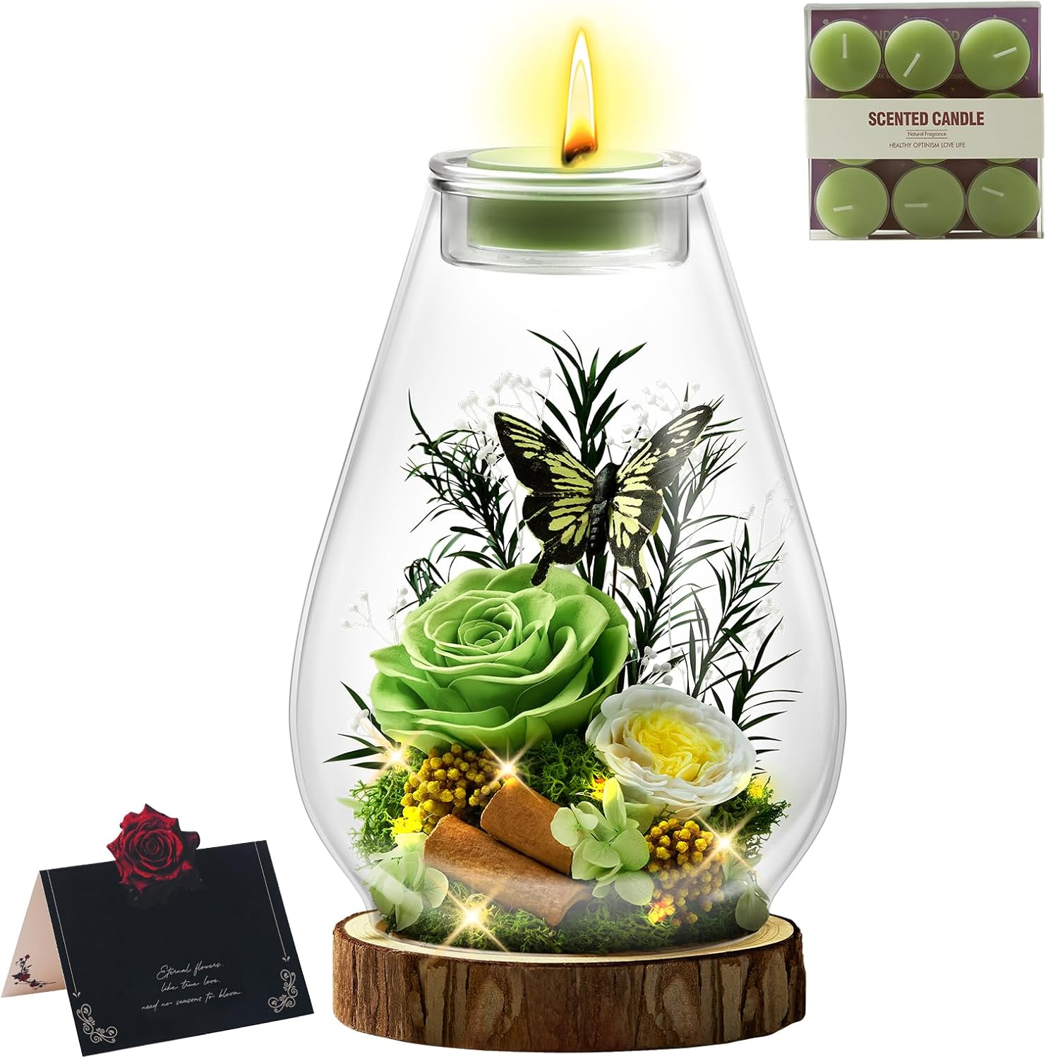 Mothers Day Gifts Birthday Gifts for Women Forever Flower Preserved Rose in Glass Dome Flowers for Delivery Real Roses for Grandma, Mom, Daughter and Sister