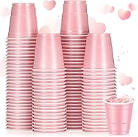 Vista 27 de Roshtia Paquete de 100 vasos de plástico de 2 onzas, mini vasos de chupito desechables de 2 onzas para fiesta de Pascua, boda, servicio de sabor