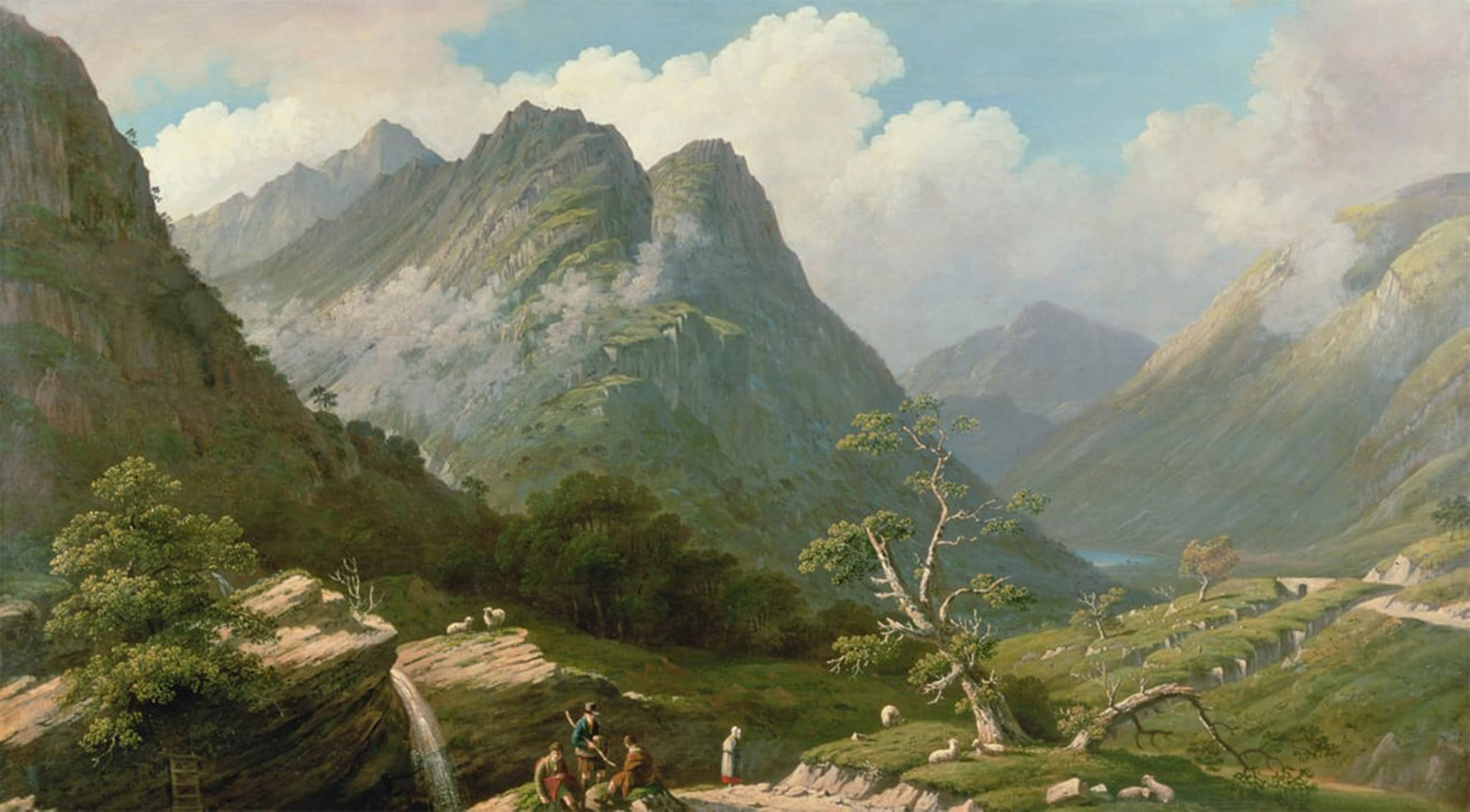SERENDIPITP Vintage Wall Art Canvas Nordic Poster Canvas Print Picture Highland Landscape by Knox Wall Art Poster for Home Decor 60x90cm