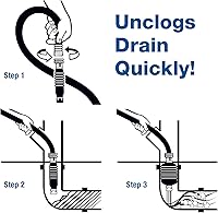 Vista 7 de Drain King VIP2 Kit de desatascamiento de drenaje con adaptador de barra transversal para fregadero de cocina, 1.5 a 3 pulgadas