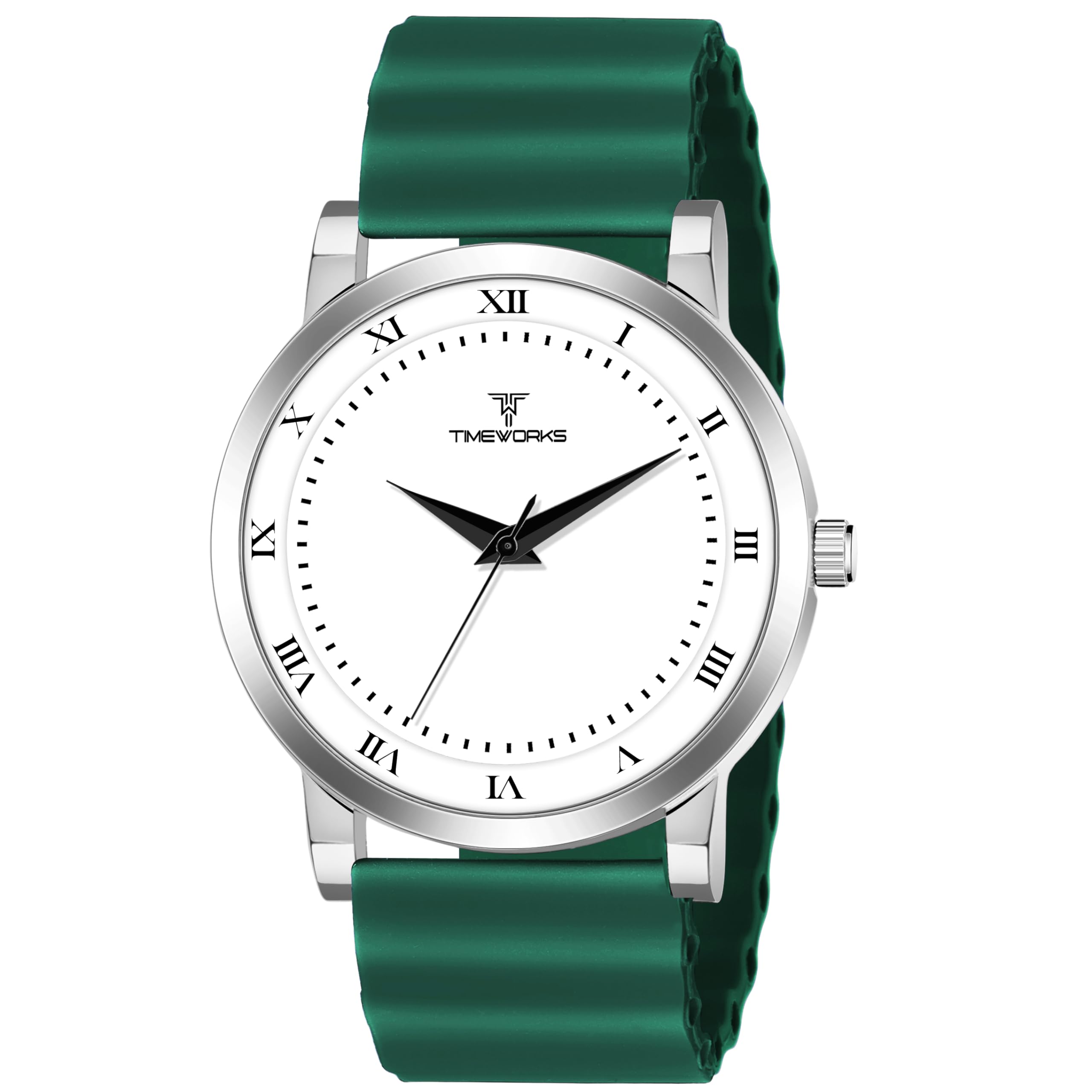 TIMEWORKS Designer White Round Dial Mens & Boys Watch Silicon Changeable Strap with Smart pin 408SGI01 (B0CQVF53BM) Amazon Price History, Amazon Price Tracker