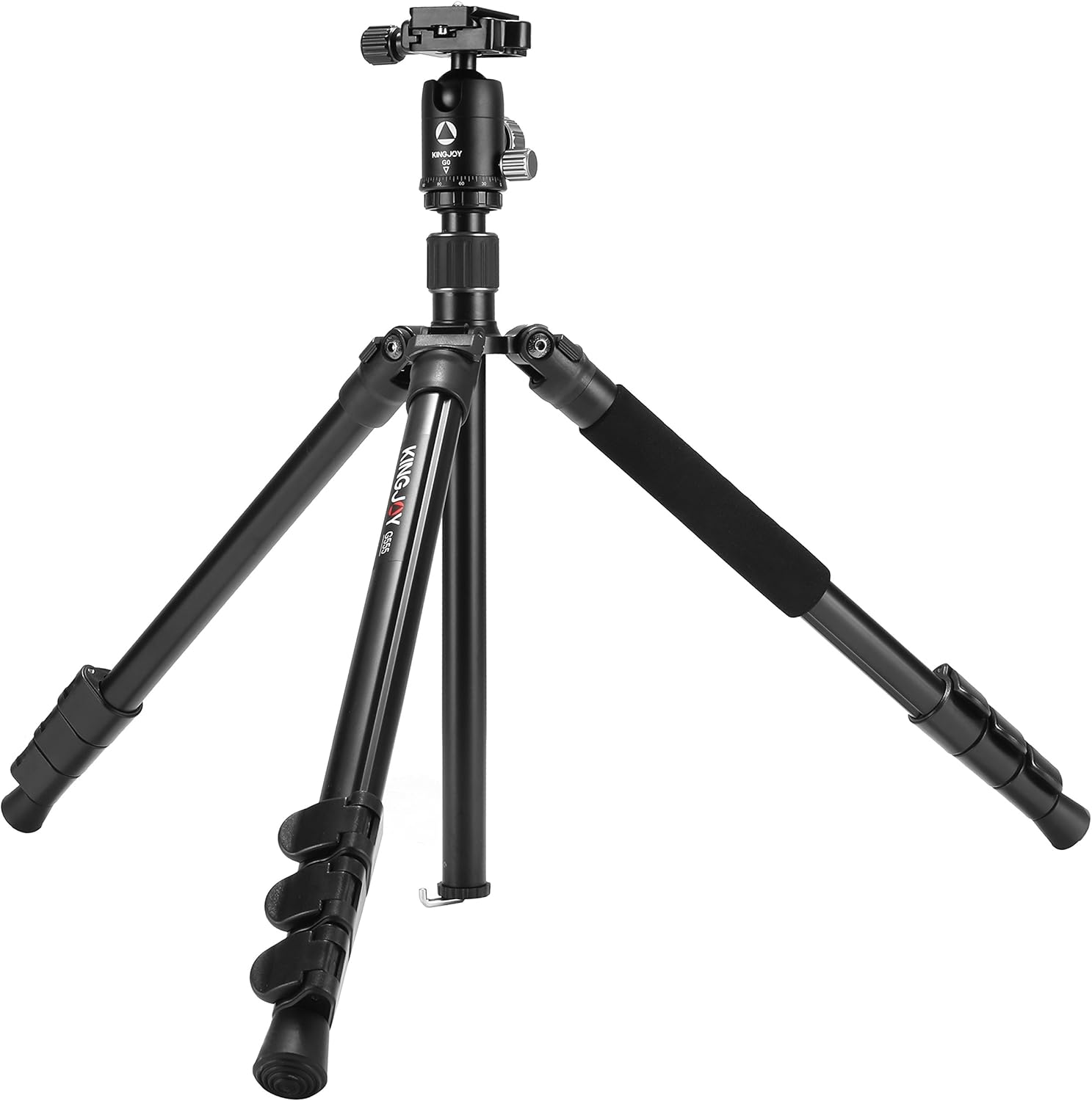 KINGJOY G555+G0 Tripod in standard configuration with legs extended.
