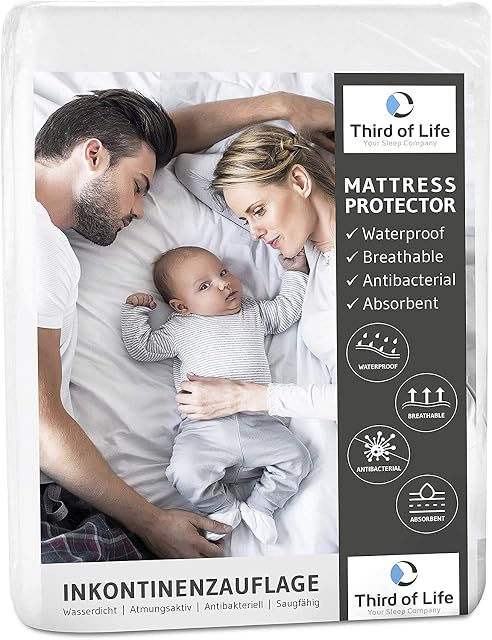 Ochraniacz na materac 75x90cm | 2 w zestawie | 100% nieprzemakalny podkład na materac | Nakładka ochronna dla dzieci, niemowląt, seniorów, zwierząt | Oddychająca ochrona na łóżko