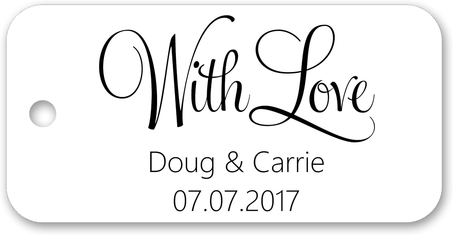 with Love Personalized Custom Party Wedding Favor Gift Bag