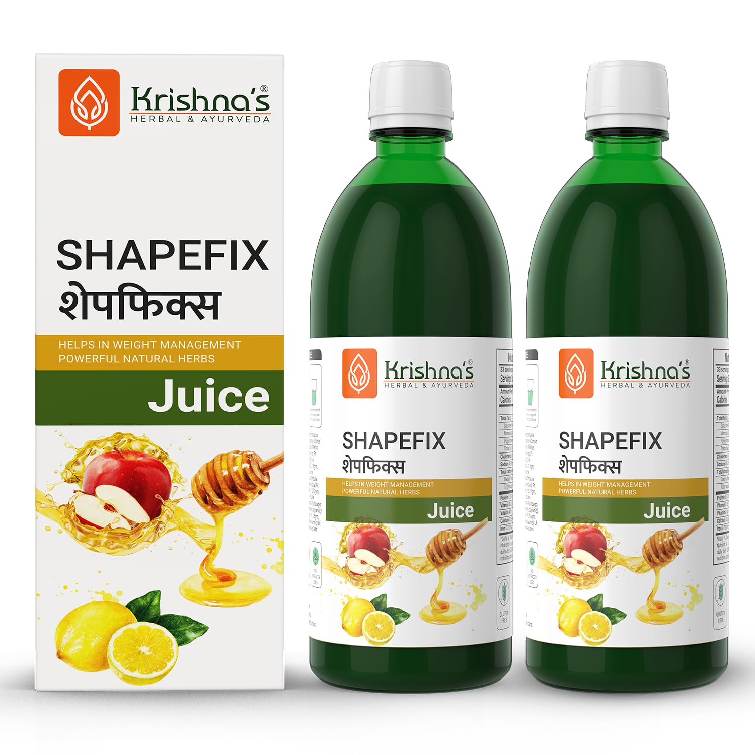 Krishna's Herbal Shapefix Juice With Natural Herbs, No Added Artificial Colors or Flavours, Gluten Free - 1 Ltr - (Pack of 2)-picture-22