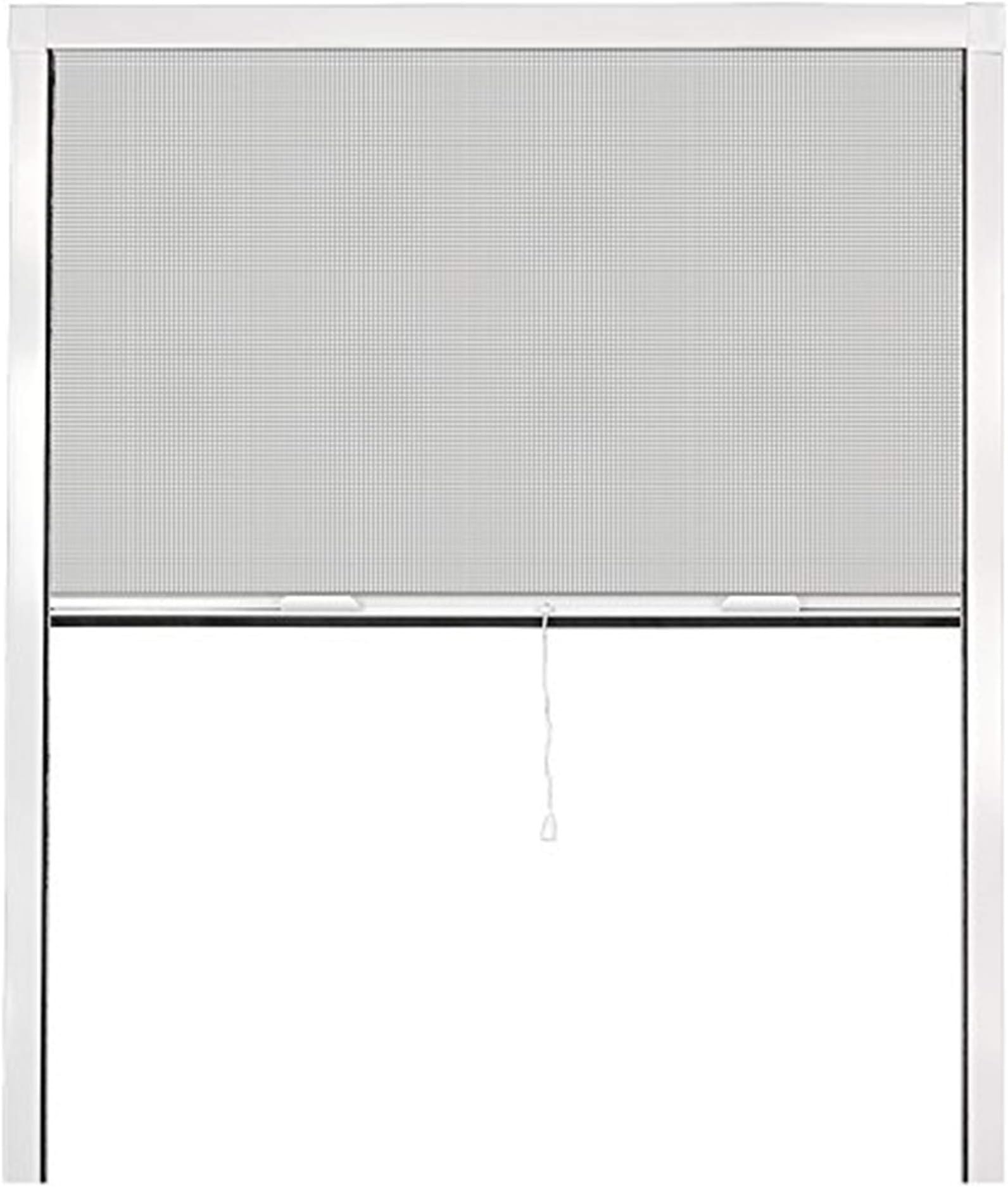 PALMATMosquito Insect Net for Windows Prevents Bug Infestations Adjustable Flyscreen ((100 X 140 X 5) cm, White)