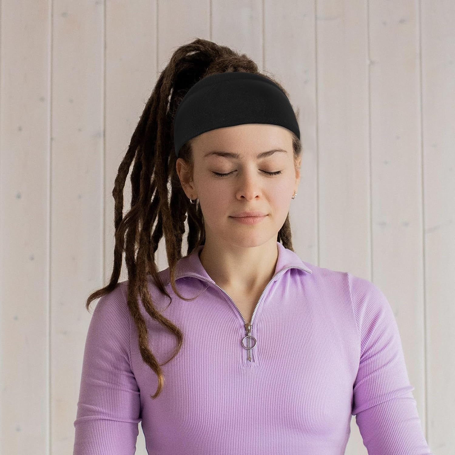 Elastic Sweatband for Running and Yoga, Breathable Sports Headband with Sweat-Absorbing Thin Fabric, Unisex Workout Hairband for Gym and Fitness