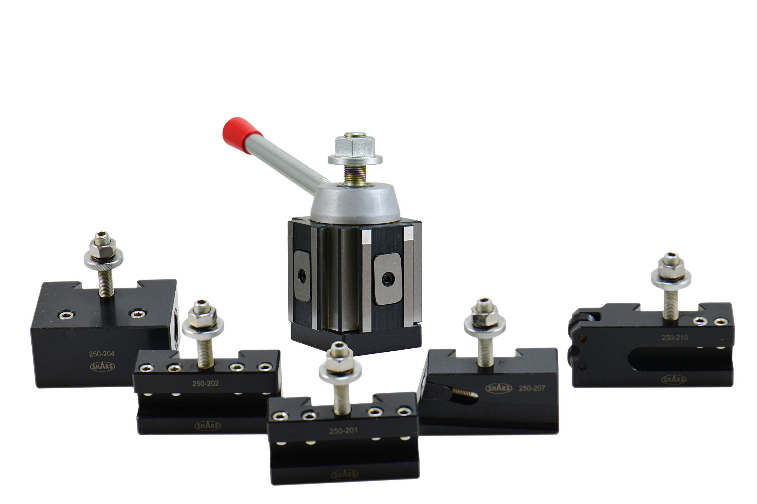 Shars CXA 300 Piston Quick Change Tool Post Set 6 PCS for 13" - 18" Lathe Swing 202-9463 R