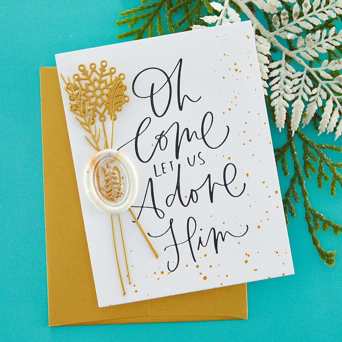Spellbinders BP-058 Let Us Adore Him Press Plate from the More BetterPress Christmas Collection