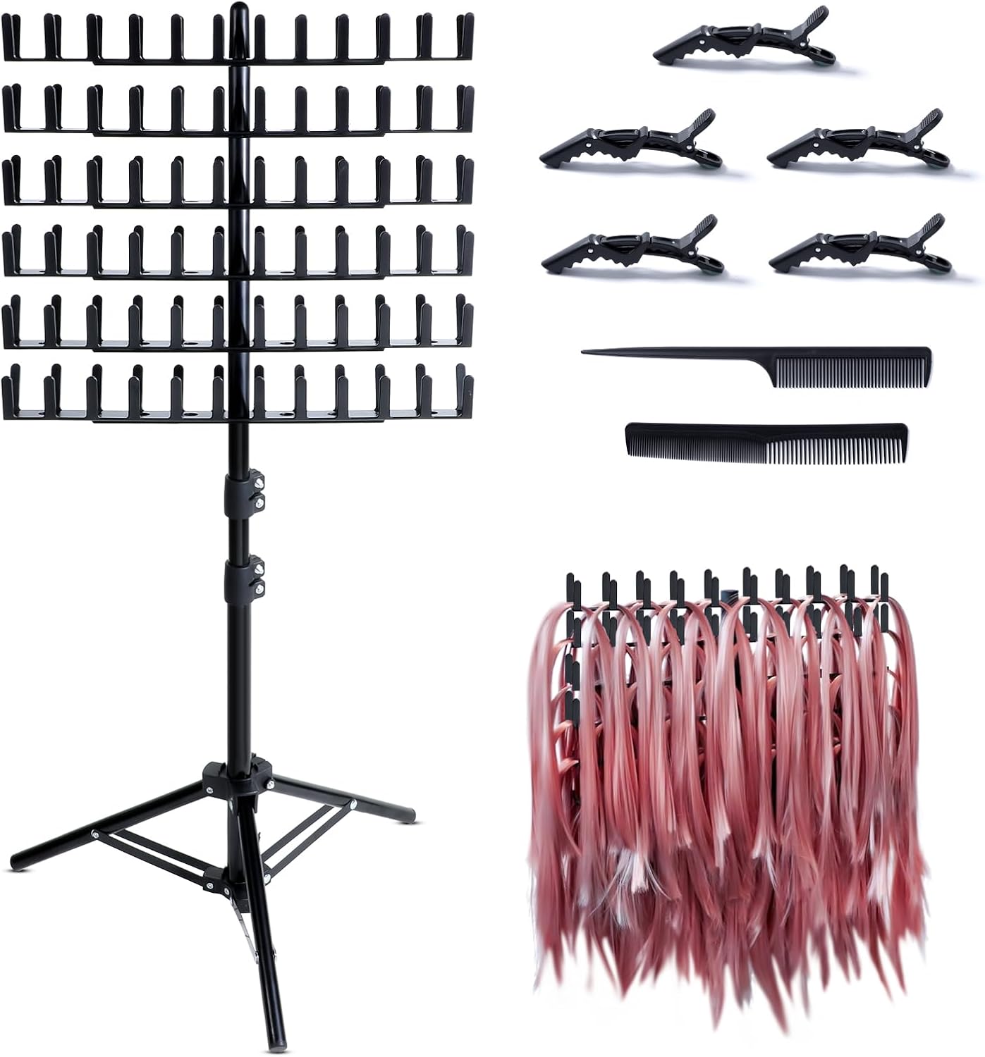 Eastdone Braiding Hair Rack Standing, with Salon Tray