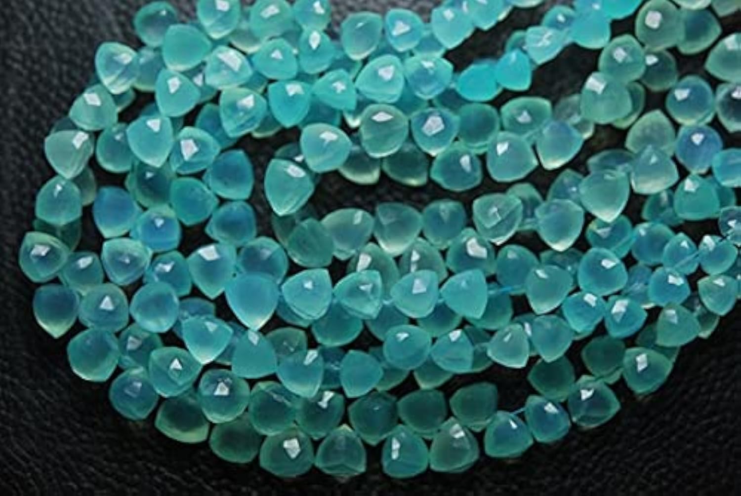 Chalcédonie aqua briolettes trillion LKBEADS pour remplacer perles ternes