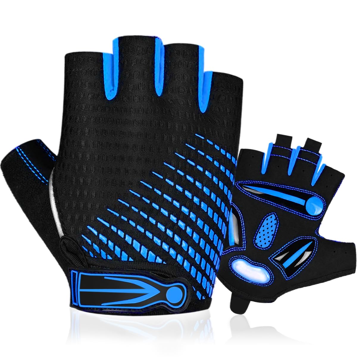 Guantes Ciclismo Medio Dedo Guantes Bicicleta Montaña Guantes Verano Guantes MTB Gel Antideslizante Transpirable Guantes Cortos Ciclismo Carretera para Hombre y Mujer