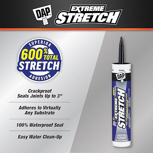 Miniatura 2 de DAP 7079818713 Sellador elastomérico Extreme Stretch Negro, 10 onzas