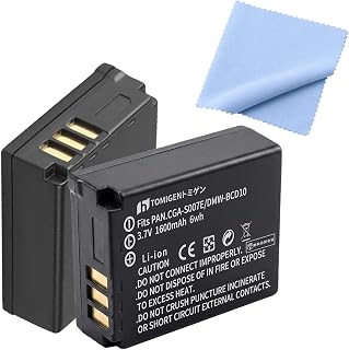 対応 CGA-S007 専用バッテリー 2 個セット 3.7V 1600mAh DMW-BCD10 撮影クリーニングクロス贈呈6I2 [並行輸入品] | s008e DB-65 Lx DMC-TZ1 Series Lx DMC-TZ2 Series Lx DMC-TZ3 Series Lx DMC-TZ4K Lx DMC-TZ4S Lx DMC-TZ5