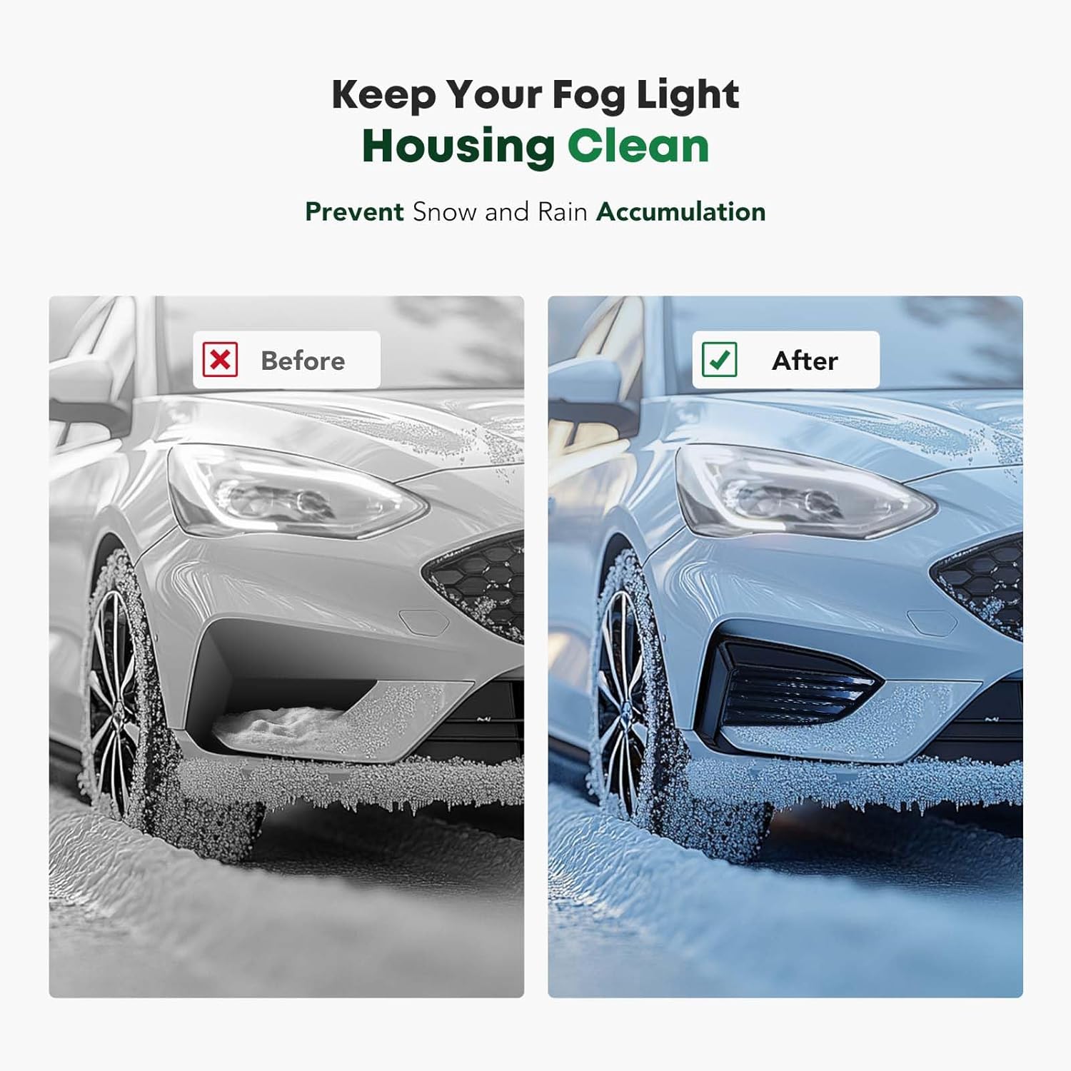 YHTAUTO Fog Light Cover Fits Nissan Altima 2023-2025 Front Bumper Fog Light Bezel Trim Left Driver Side - Image 5