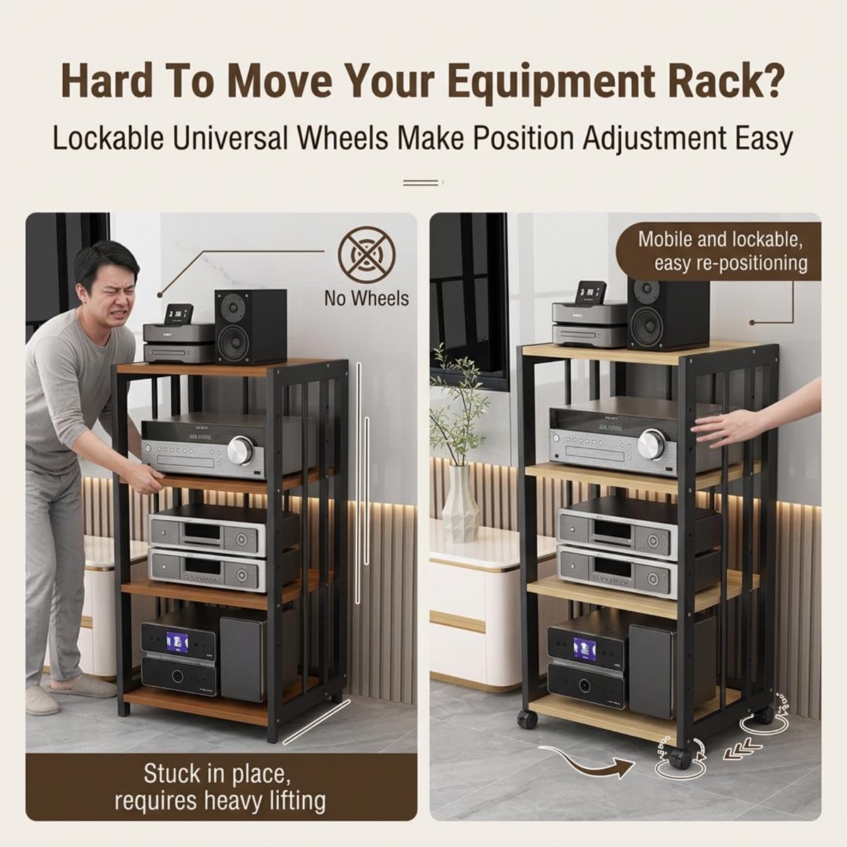 Mueble estéreo, rack audio home cinema, soporte multimedia almacenamiento