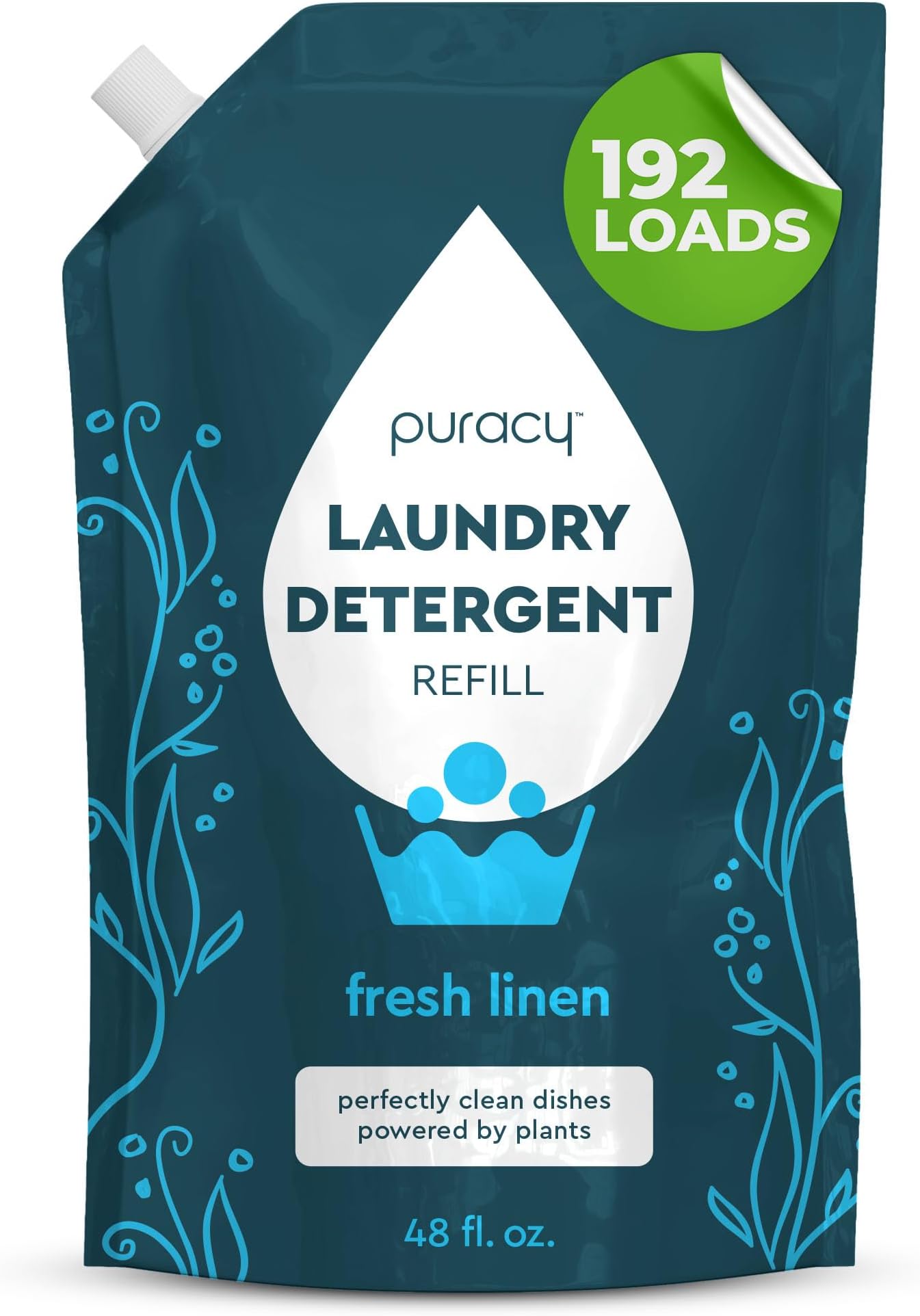 Puracy Natural Liquid Laundry Detergent (Fresh Linen, 48 Fl Oz (Pack of 1))