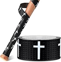 Pushglossy Faith Cross Baseball Bat Grip Tape 1.1mm Precut - Non-Slip Softball Wrap with Scriptures, Shock-Absorbing PU for Ultimate Comfort