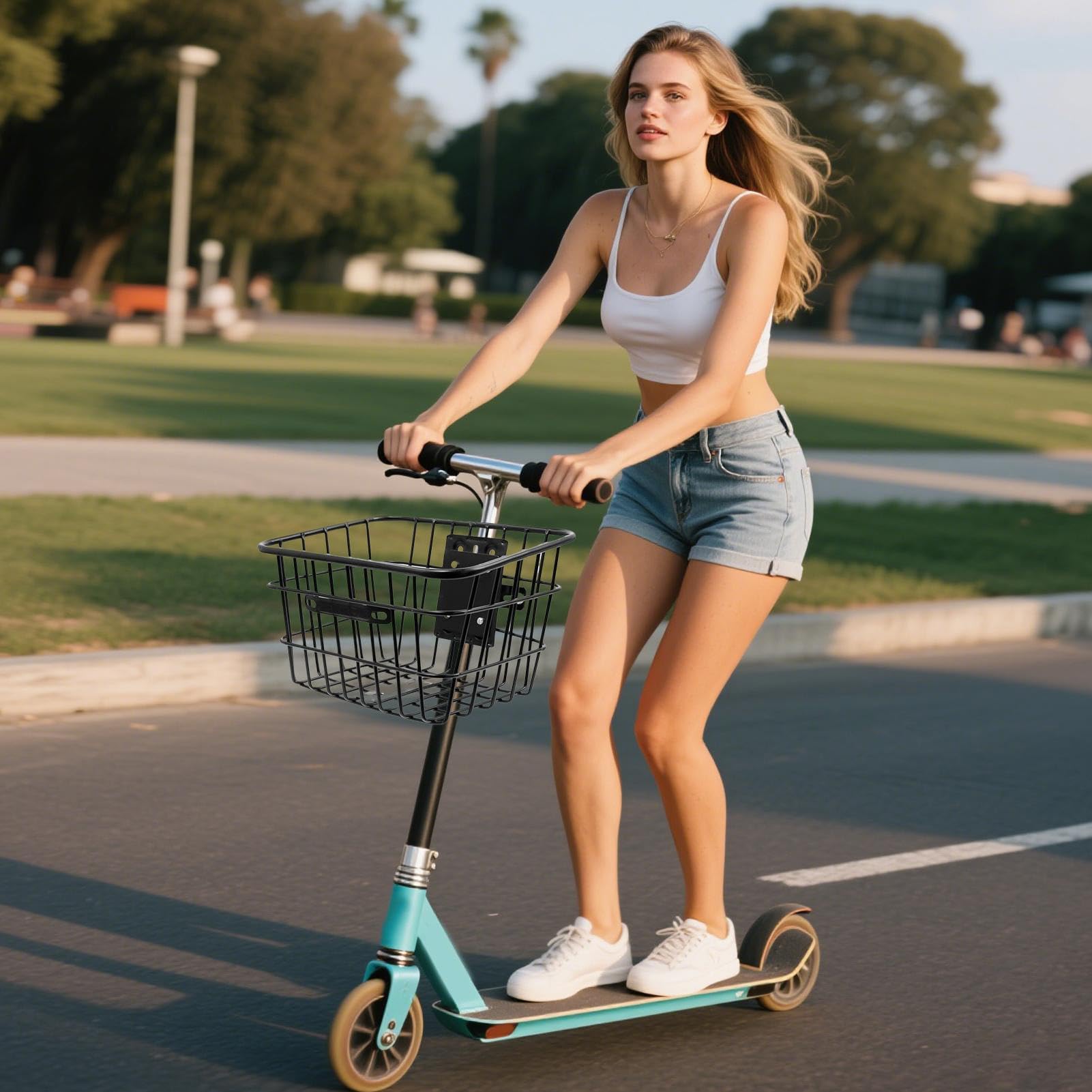 Kosz rowerowy – duży uchwyt na kierownicę do jazdy na rowerze, dojazdów do pracy, zakupów spożywczych, pikników i jazdy na plaży, trwała konstrukcja dla łatwego mocowania