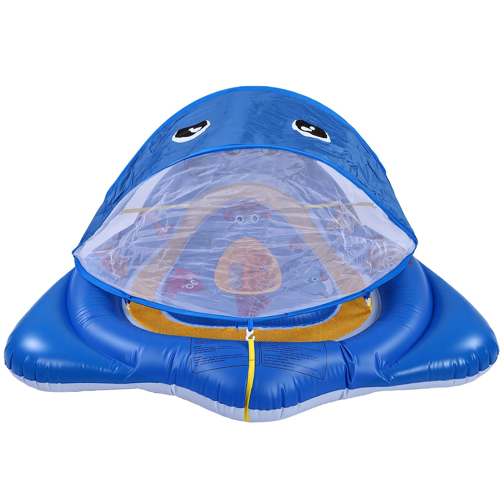 Gonetre Galleggiante per Piscina Gonfiabile per Bambini con Tendalino,