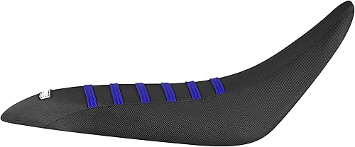 Miniatura 2 de Enjoy Mfg Funda de asiento - Compatible con Yamaha Raptor 700 700R 2006-2024#193 (Todo negrocostillas azules)