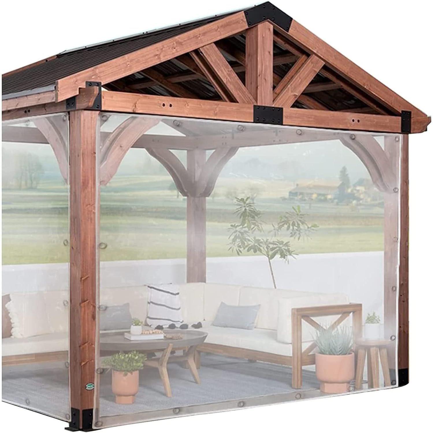 PVC 防水ターポリン高耐久クリアタープ、1x1m 2x3m 2x6m 4x5m 5x7m 6x8m 折りたたみ式透明植物カバー 庭