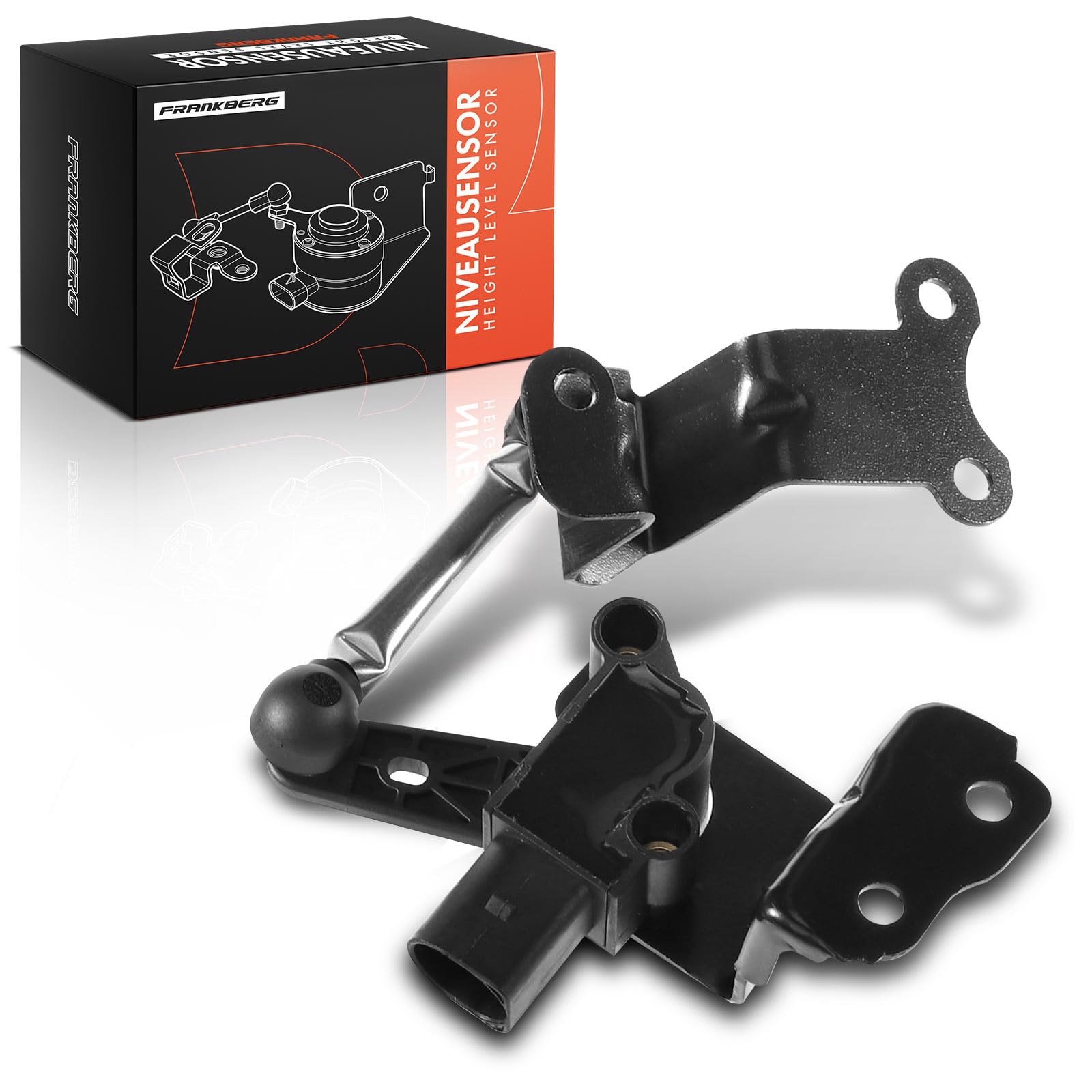 Frankberg 1x Niveausensor Hinten Links Kompatibel mit A3 Q3 TT Altea Octavia II CC Golf V P-a-s-s-a-t T-i-g-u-a-n 1.4L-3.6L 2003-2021
