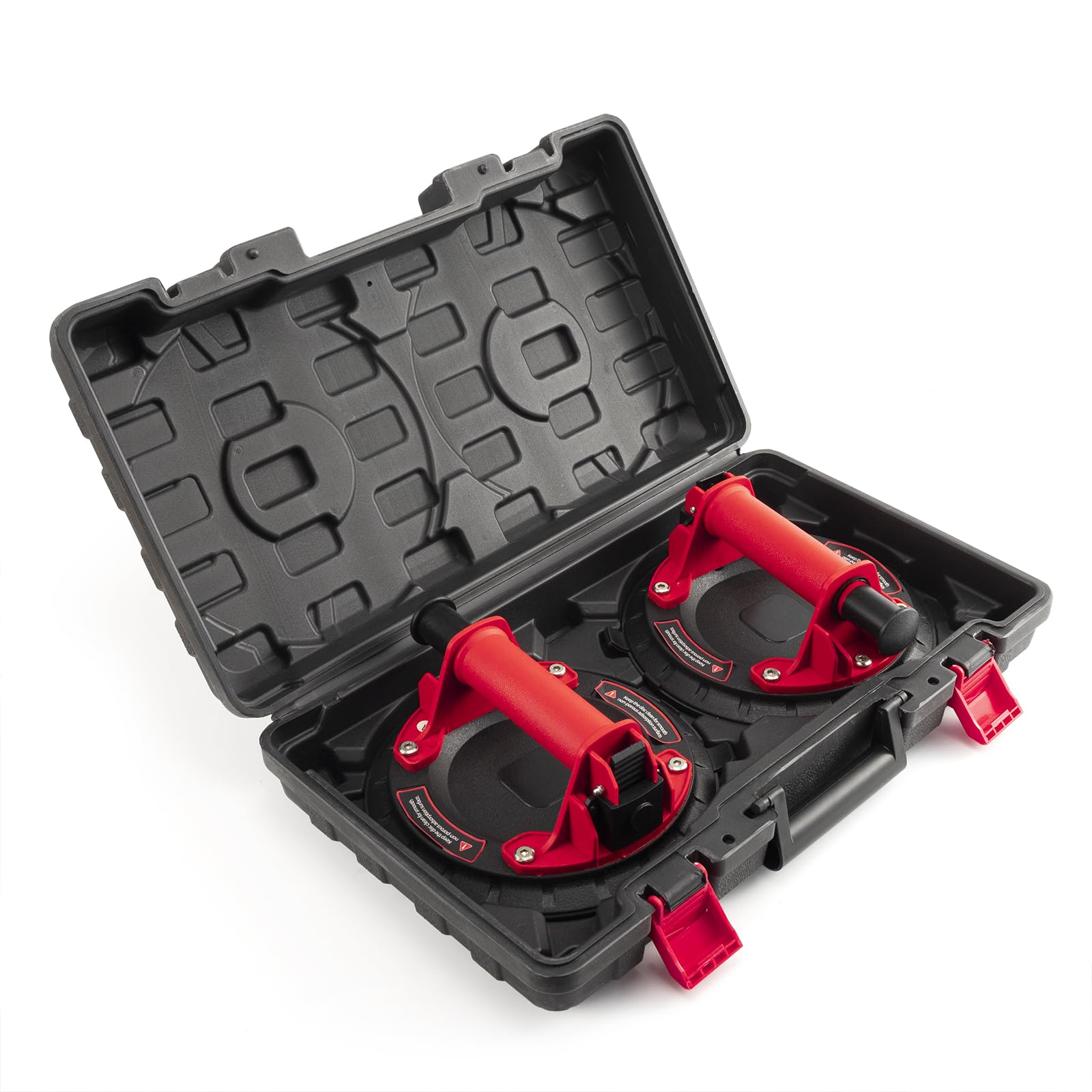 Ventosas 2 piezas | Capacidad de Carga Máxima 150 kg | Elevador de Vidrio con Ventosa al Vacío de 8 Pulgadas,Ideal para Vidrio, Laminado y Azulejos con Caja de Herramientas