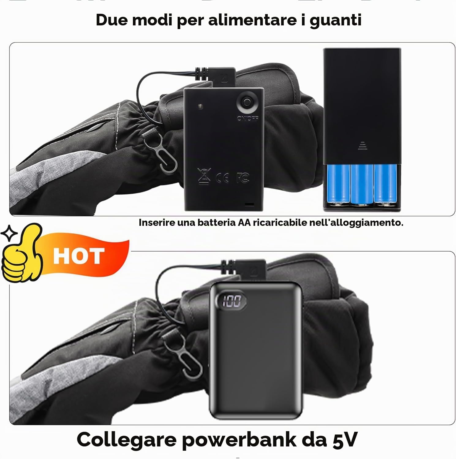 Svpro Guanti riscaldati USB per uomo e donna, con riscaldamento a batteria ricaricabile, guanti caldi elettrici, antivento e impermeabili, touch screen per sci, escursionismo, ciclismo, lavoro