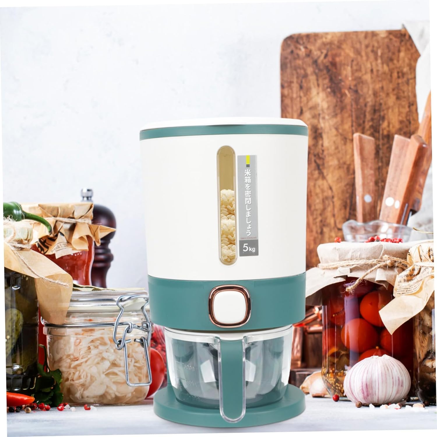 Rice Dispenser Storage Rice Bin Kitchen Storage Containers Container Bucket