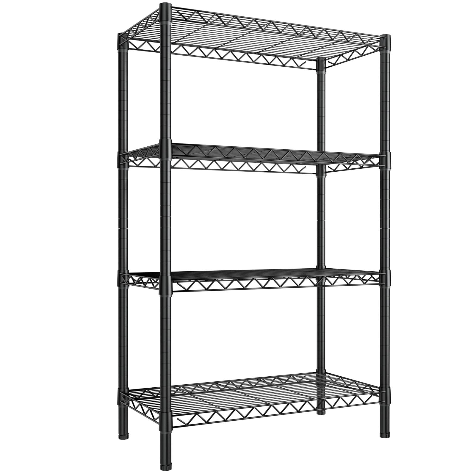 SINGAYE 4 Shelves Wire Storage Shelf 1400LBS Heavy Duty Storage Shelving Unit Metal Organizer Wire Rack Shelving 18" Dx36 Wx59 H Black
