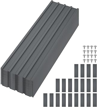 Heavy Duty Weatherproof Metal Roofing Panels 20 Pack Galvanized Steel Corrugated Roof Sheets Durable Siding for Garages, Outbuildings, Patios, Outdoor Buildings Easy Installation