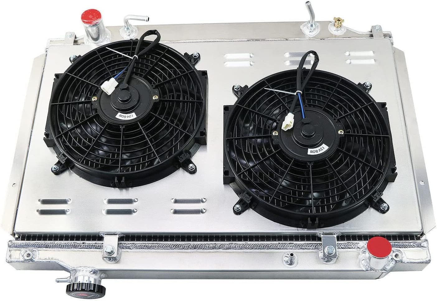 3 Row Aluminum Radiators for 1993-1997 Toyota Landcruiser Land cruiser LX450 4.5 L6 GAS AT/MT, Radiator with Electric Fan Shroud Thermostat Kit Radiador 1994 1995 1996
