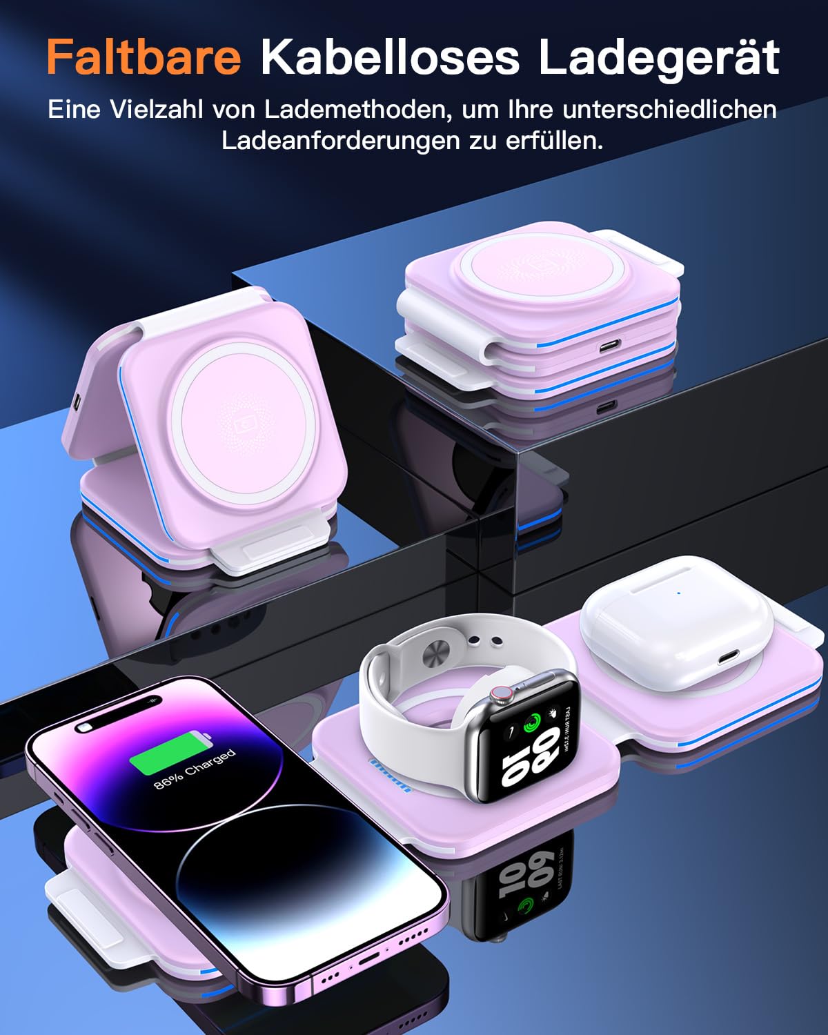 Caricatore Wireless 3 In 1 Magnetico - Per IPhone, Apple Watch E AirPods