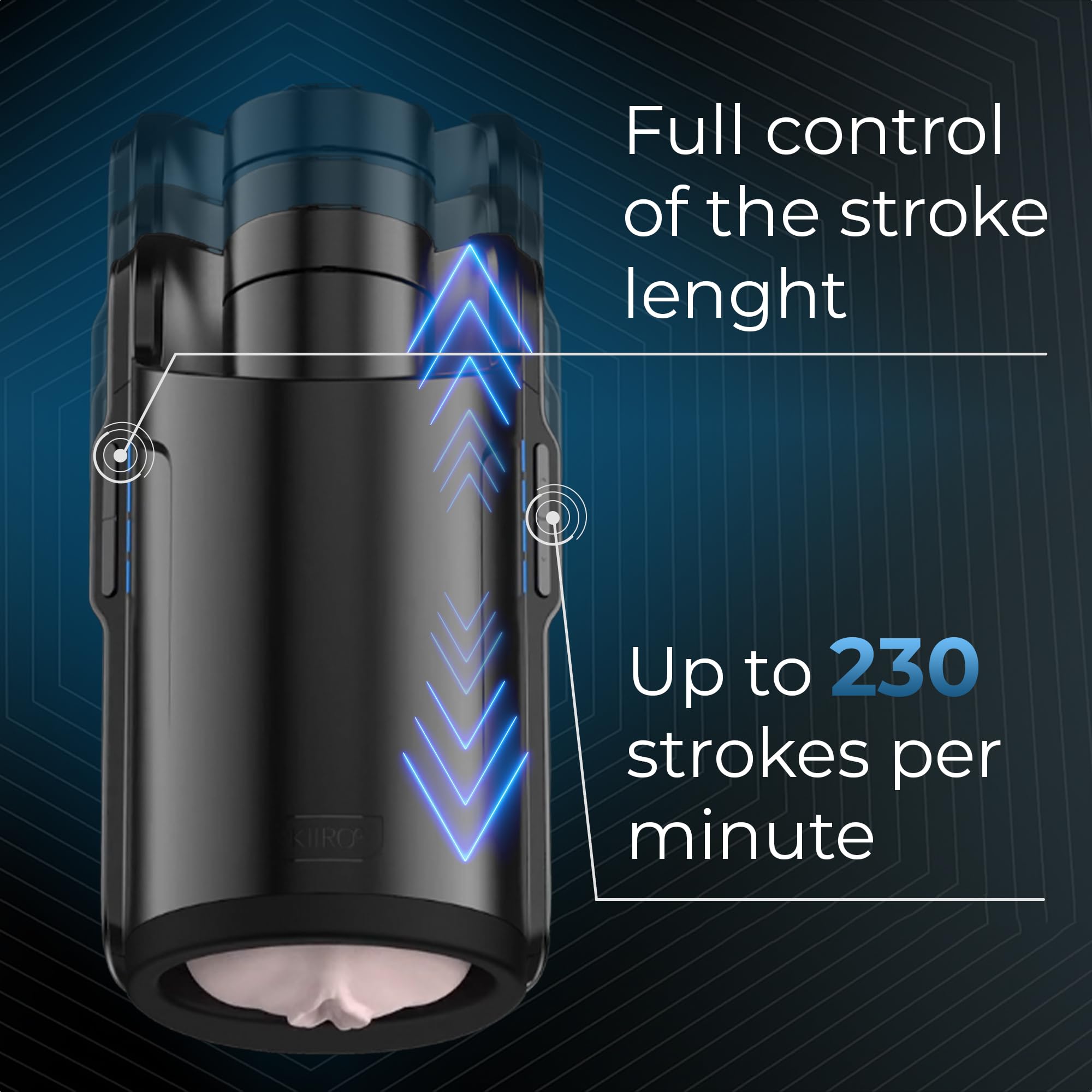 KIIROO KEON Masturbatore Automatico Maschile per Sleeve – Controllo Interattivo tramite FeelMe AI – Fino a 230 Movimenti al Minuto – Compatibile Wi-Fi – Utilizzo a Mani Libere – Senza Sleeve