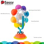Sassy Jouet de Chaise Haute Lumineux Arc-en-Ciel | Jouet de Plateau Développemental pour l'Apprentissage Précoce | Pour Enfants de 6 Mois et Plus